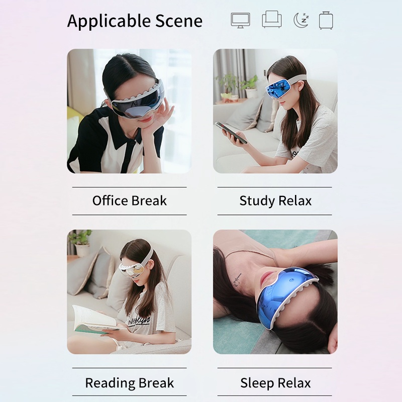 Hot Compress Eye Care, Eye Massager, Bluetooth Music, Acupoint Vibration Pulse, Relieve Fatigue, Eye Beauty Instrument