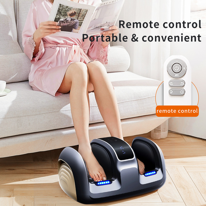 Deep Tissue Foot Massager, Heat Therapy, Improves Circulation Blood Flow, Kneading Movements