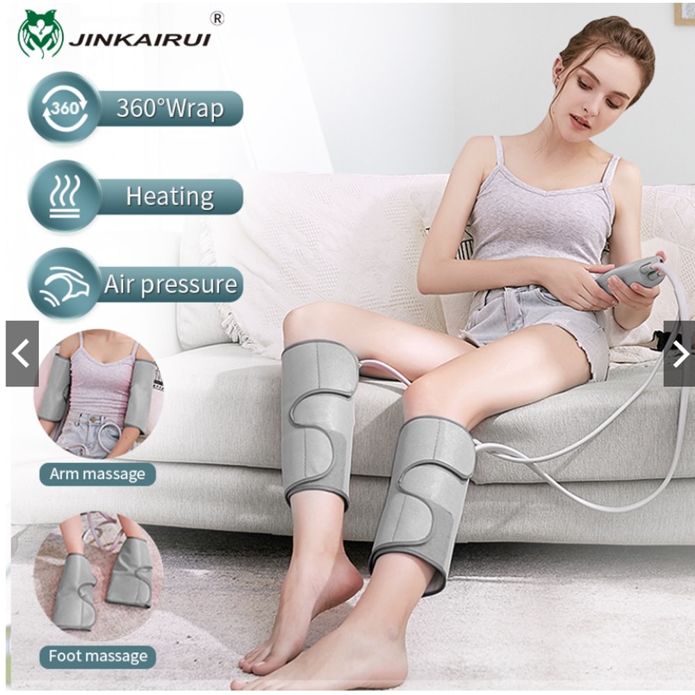 Air Compression Calf Massager with Handheld Controller, Leg Massager for Circulation, Pain Relief for Edema, Muscle