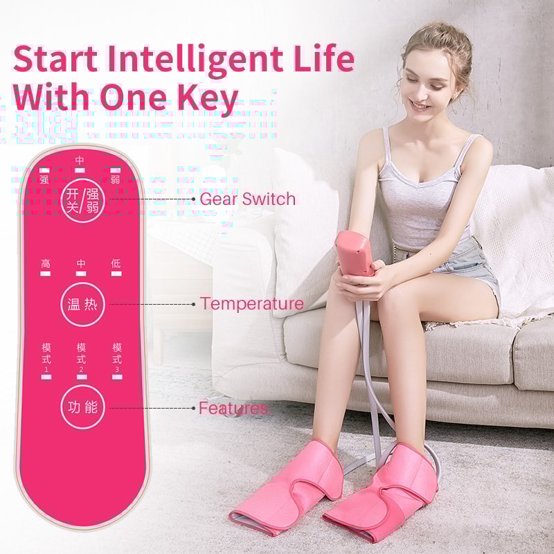 Air Compression Calf Massager with Handheld Controller, Leg Massager for Circulation, Pain Relief for Edema, Muscle