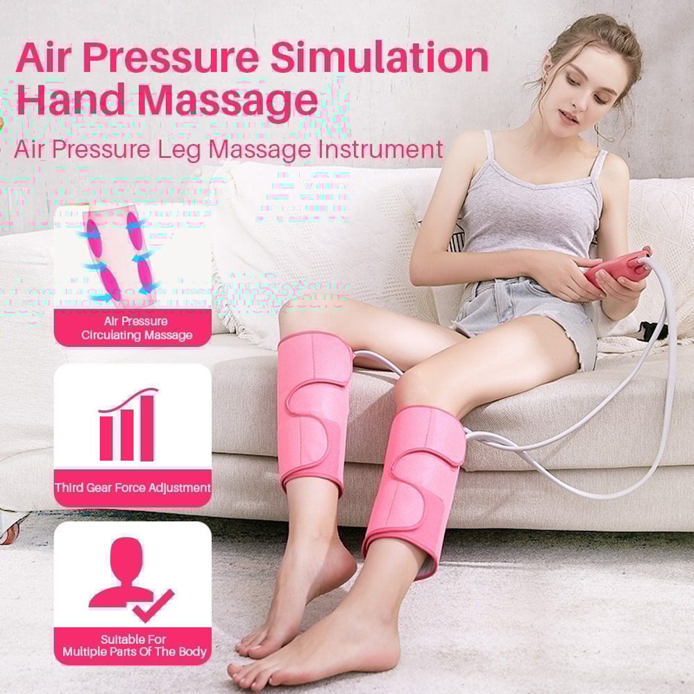 Air Compression Calf Massager with Handheld Controller, Leg Massager for Circulation, Pain Relief for Edema, Muscle