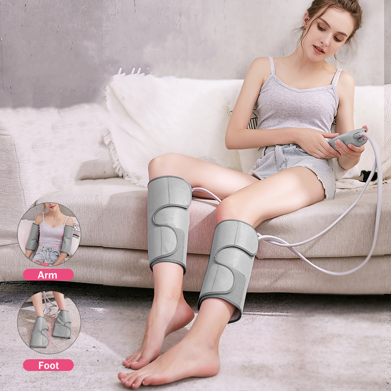 Air Compression Calf Massager with Handheld Controller, Leg Massager for Circulation, Pain Relief for Edema, Muscle