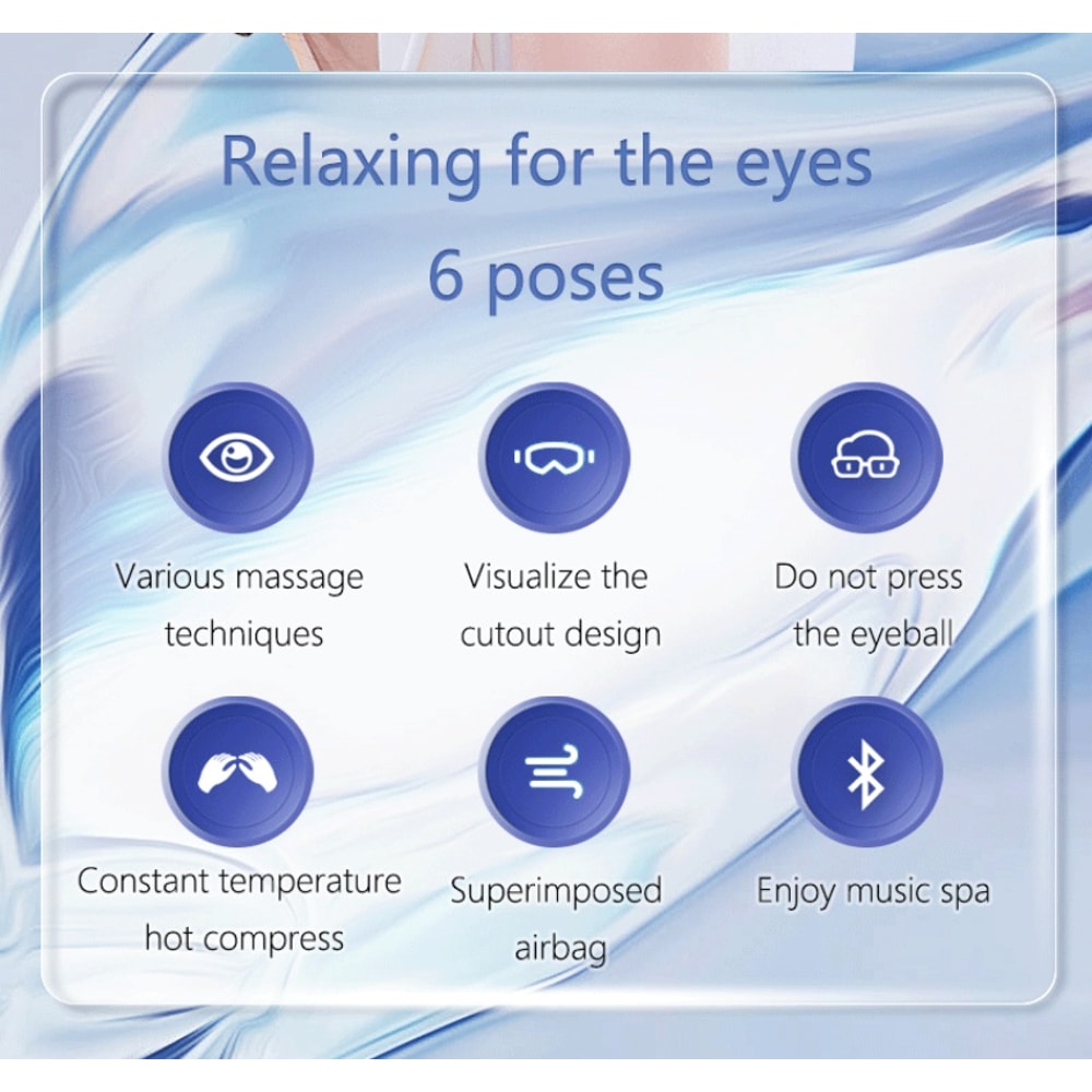 Air Pressure Eye Massager English Visual Heat Compress Bluetooth Music Eye Protection Device For Re 7