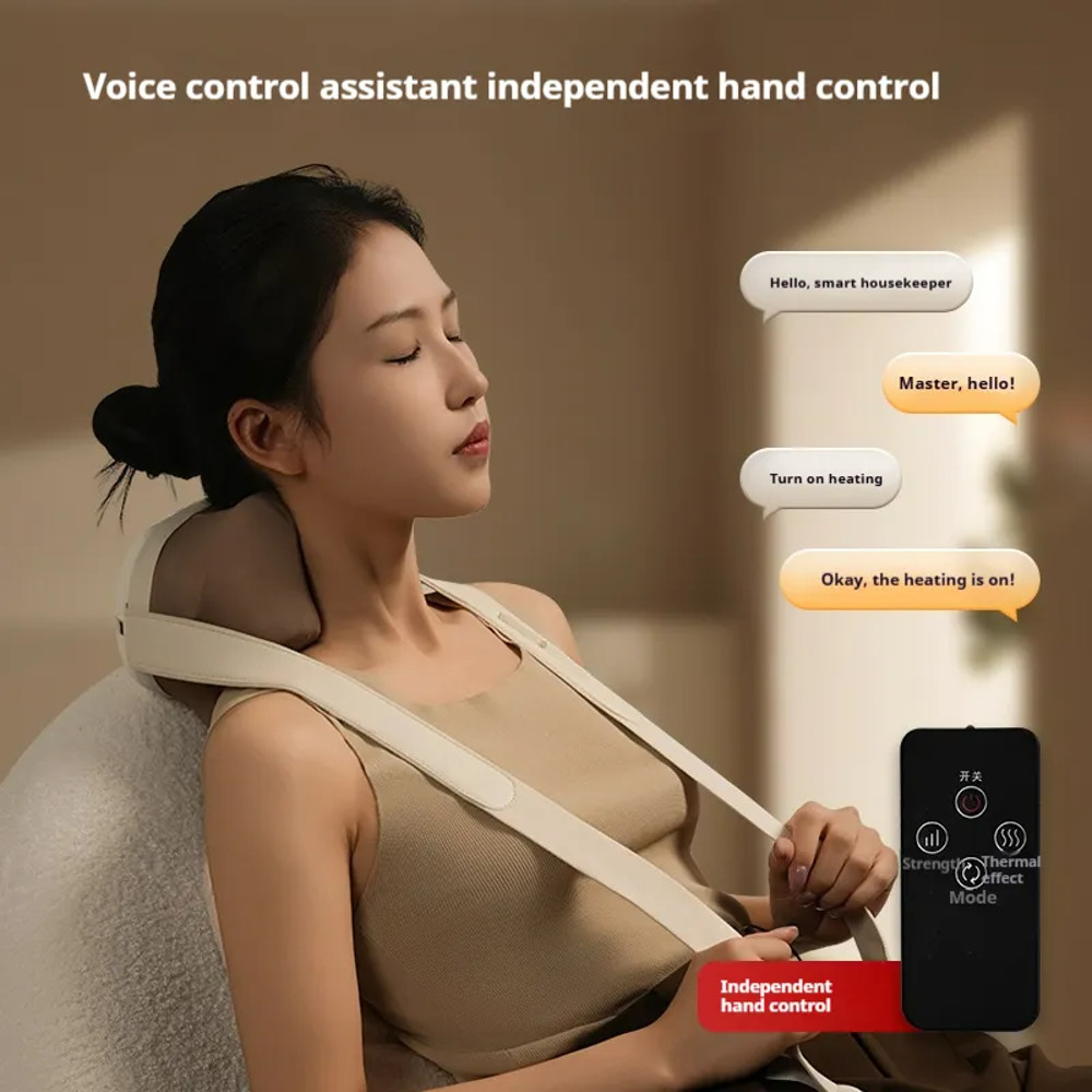 Home Hot Compress Massager Fully Automatic Cervical Neck Shoulder Massager 4