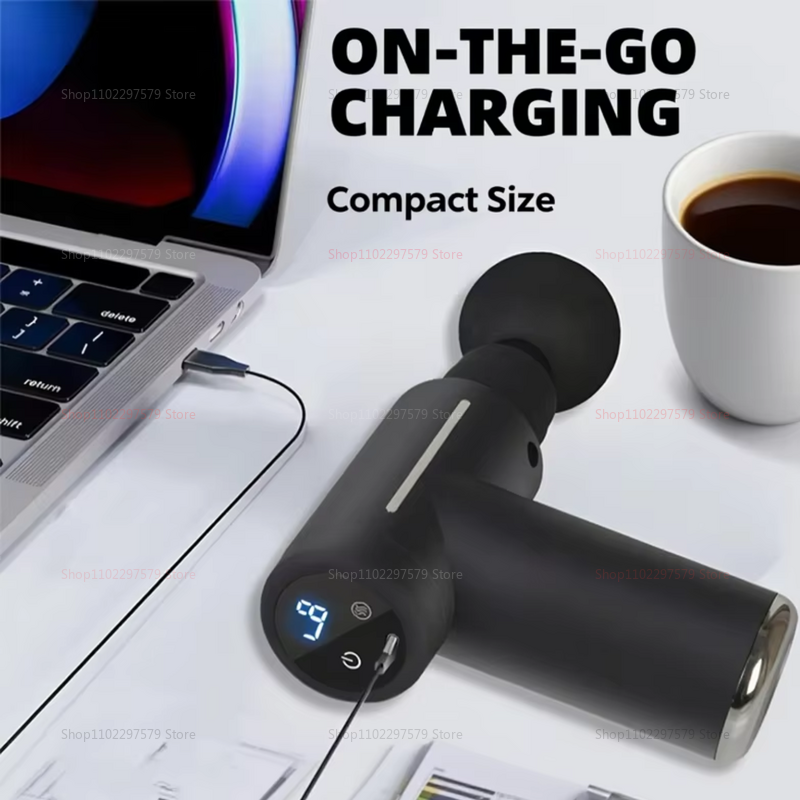 Muscle Fascia Gun Professional Fitness, Mini Portable Hot and Cold Compress, Small Electric Shock Gun Muscle Relaxer