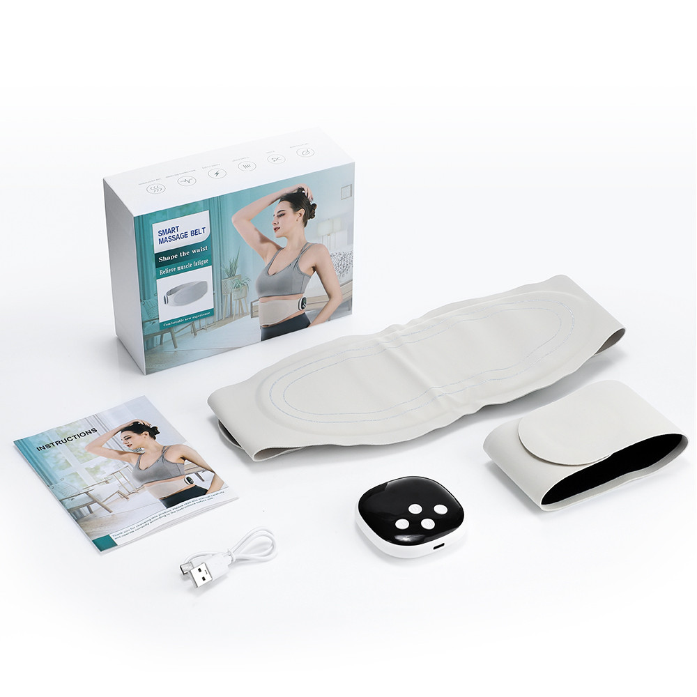 Lower Back Toning Belt Electric Waist Massager Muscle Relax Hot Compress Vibration Belly Exercise U 5
