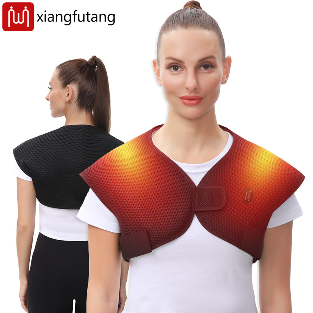 Heated Relax Pad, Electric Neck Shoulder Vibration Massager, Infrared Therapy for Cervical Vertebra Arthritis Relief