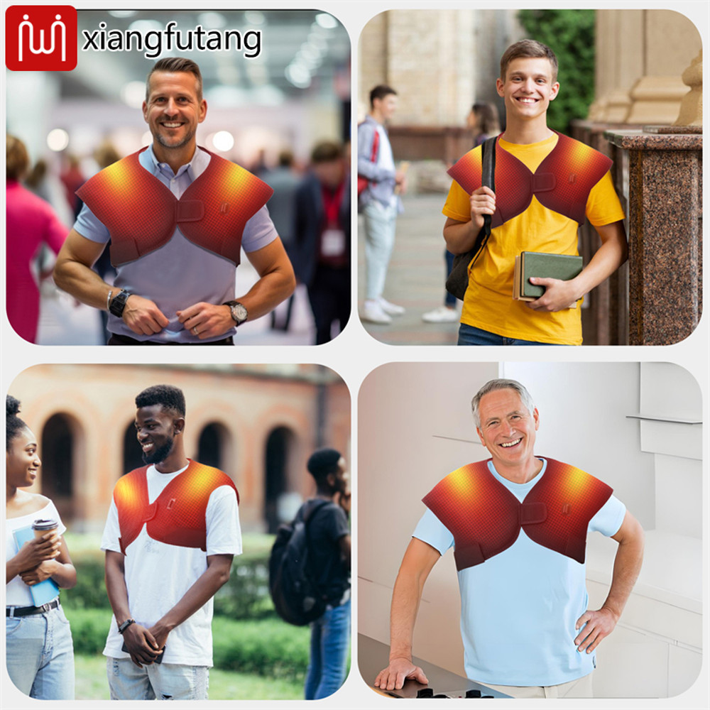 Heated Relax Pad, Electric Neck Shoulder Vibration Massager, Infrared Therapy for Cervical Vertebra Arthritis Relief