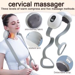 neck massage pillow, multi functional household, electric hot compress, kneading cervical trapezius muscle massager