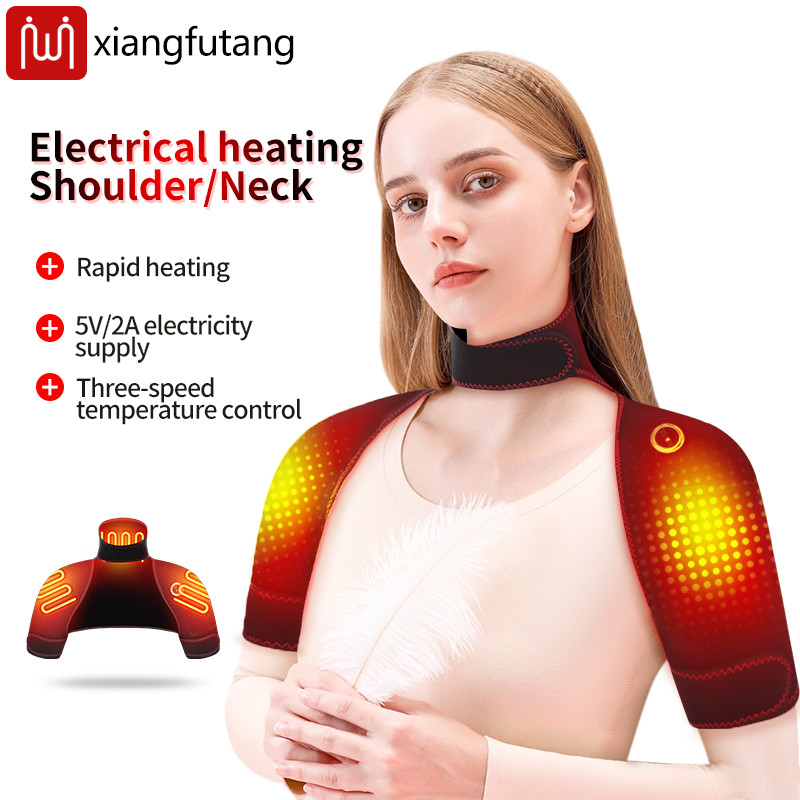 Winter Body Warmer Soft, Vest Hot Compress Relieves Fatigue, Electric Heating Massager Pads for Shoulder, Neck, Back