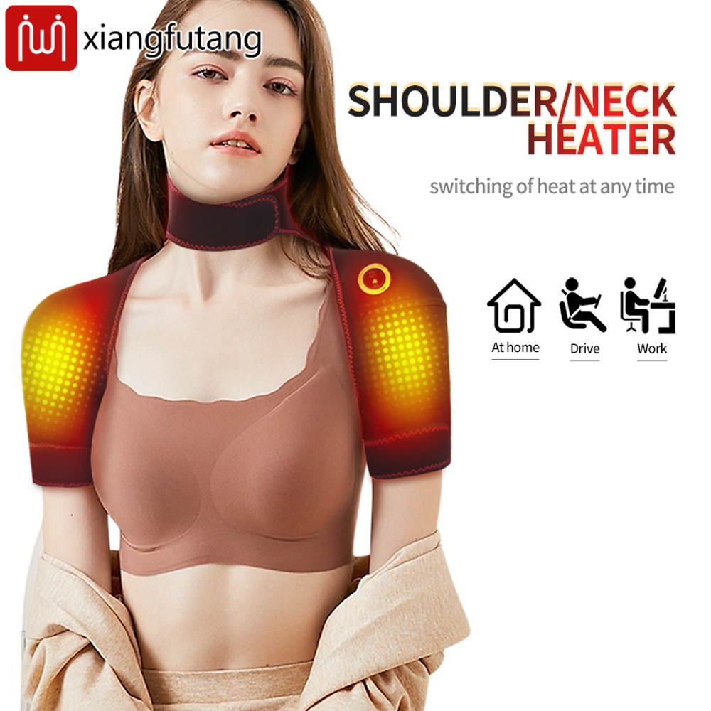 Winter Body Warmer Soft, Vest Hot Compress Relieves Fatigue, Electric Heating Massager Pads for Shoulder, Neck, Back