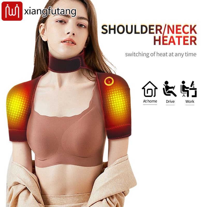 Winter Body Warmer Soft, Vest Hot Compress Relieves Fatigue, Electric Heating Massager Pads for Shoulder, Neck, Back