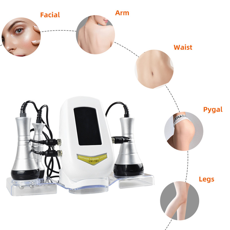 Cavitation Machine Multi Functional Device 3 In 1 Beauty Body Slimming Massager Face Body Tightenin 2