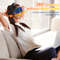 Hot Eye Cover for Night Sleep, USB Eye Massager Heated Eye Shade, Travel Office Eye Mask, Relieve Eye Fatigue