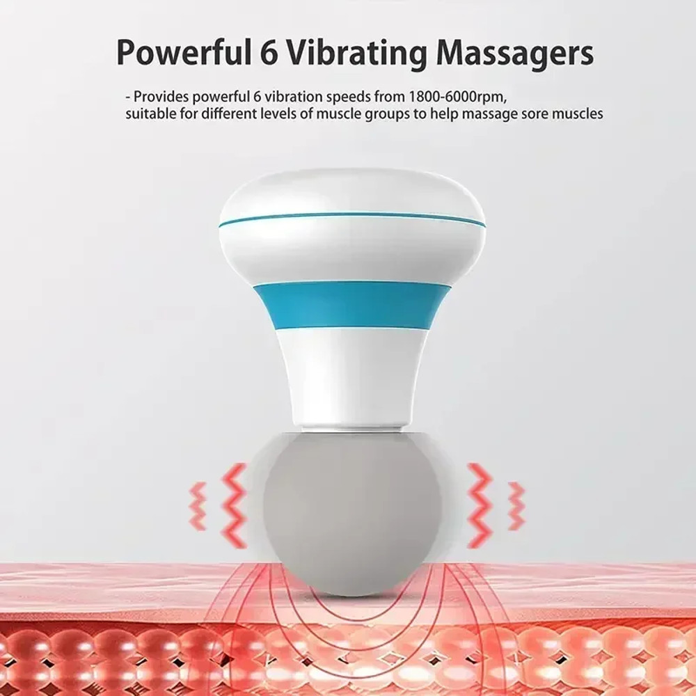 Mini Massager Gun Massage Gun, 35DB Ultra Quiet Portable, Electric Handheld Body Massager, Type-C Charging