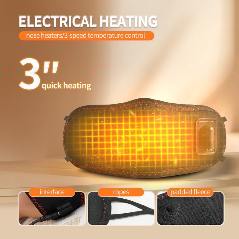 Heating Nose Covers for Snoring, 3 Gears Timing Heating Nose Pads, Allergic Prevention Relax Respiration