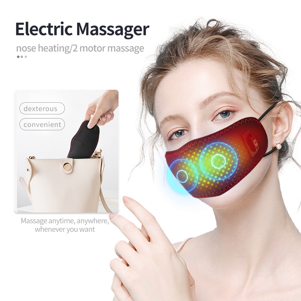 Heating Nose Covers for Snoring, 3 Gears Timing Heating Nose Pads, Allergic Prevention Relax Respiration