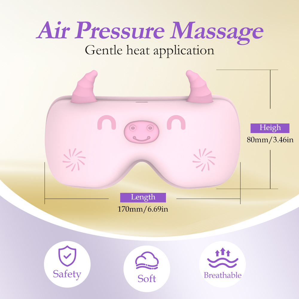 Smart Eye Mask for Relaxation, Mini Heated Eye Massager, Face Massage Device, Eye Care Device, Cute Smart Gift for Boys