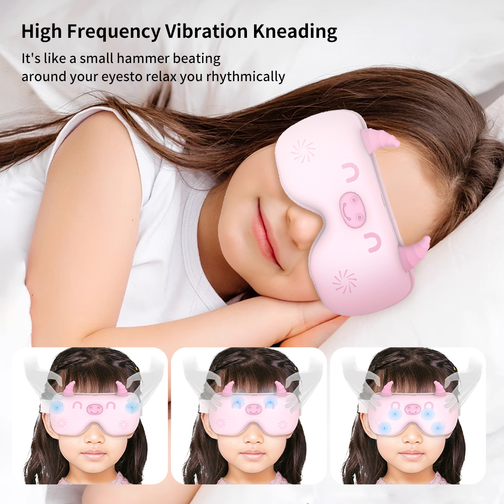Smart Eye Mask for Relaxation, Mini Heated Eye Massager, Face Massage Device, Eye Care Device, Cute Smart Gift for Boys