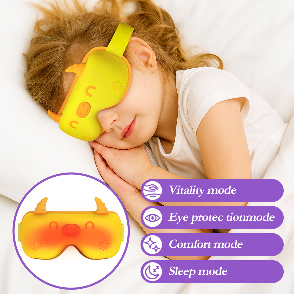 Smart Eye Mask for Relaxation, Mini Heated Eye Massager, Face Massage Device, Eye Care Device, Cute Smart Gift for Boys