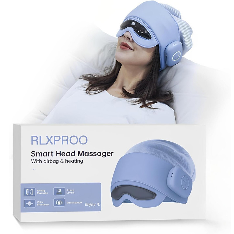Eye Massager with Heat, Head Massager for Fatigue Relief, Stress Relief Eye Massage Bluetooth