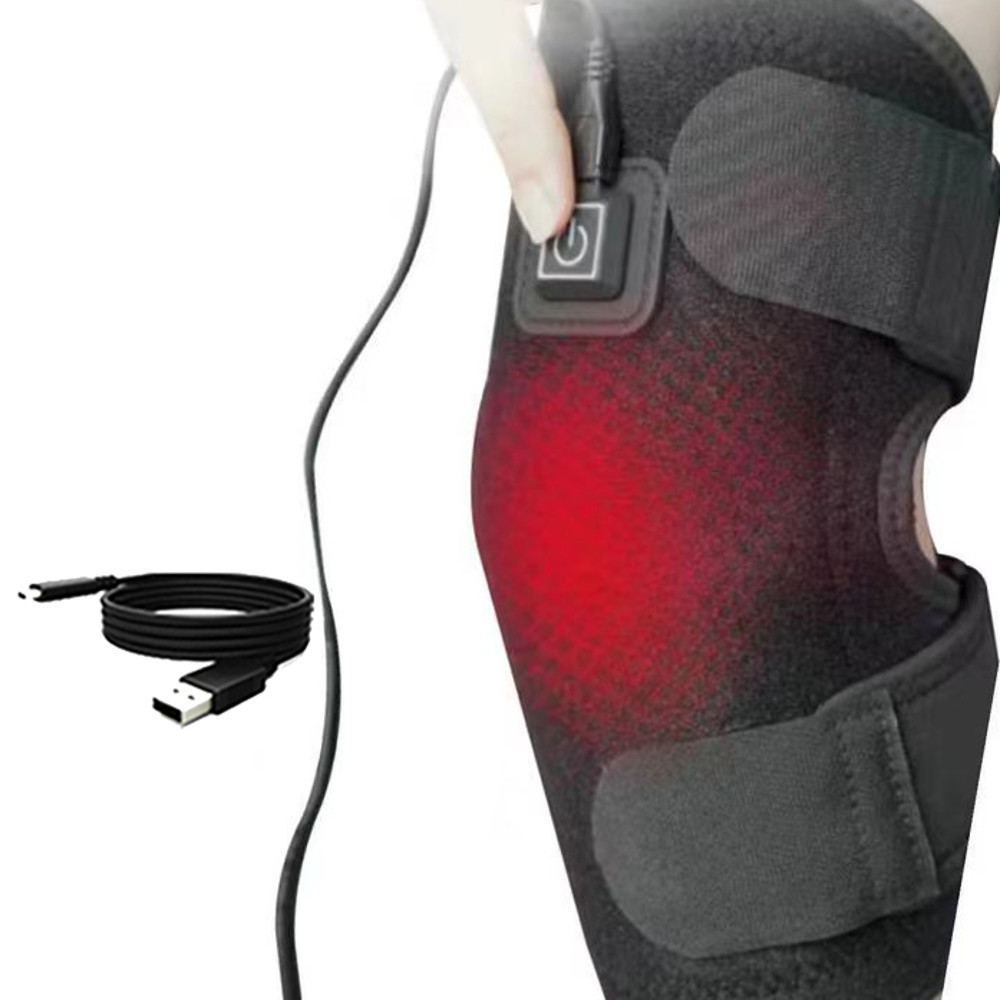 Heated Knee Brace Support For Arthritis Electric Knee Heating Pad Joint Pain Warmer Old Cold Leg Su 0