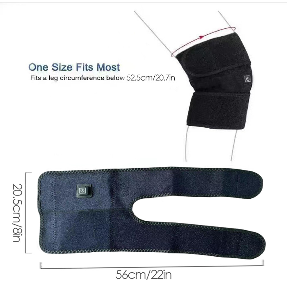 Heated Knee Brace Support For Arthritis Electric Knee Heating Pad Joint Pain Warmer Old Cold Leg Su 5