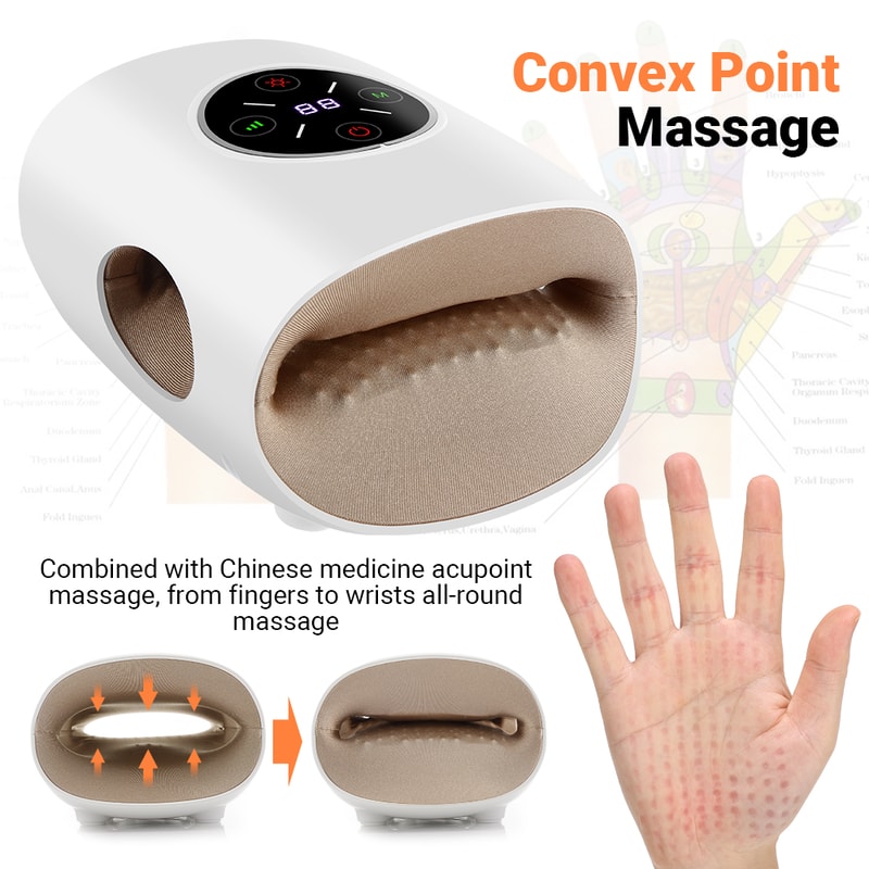 Air Compression Vibration Massage 3 Modes Airbag Electric Hand Massager Hot Compress Massager For F 4