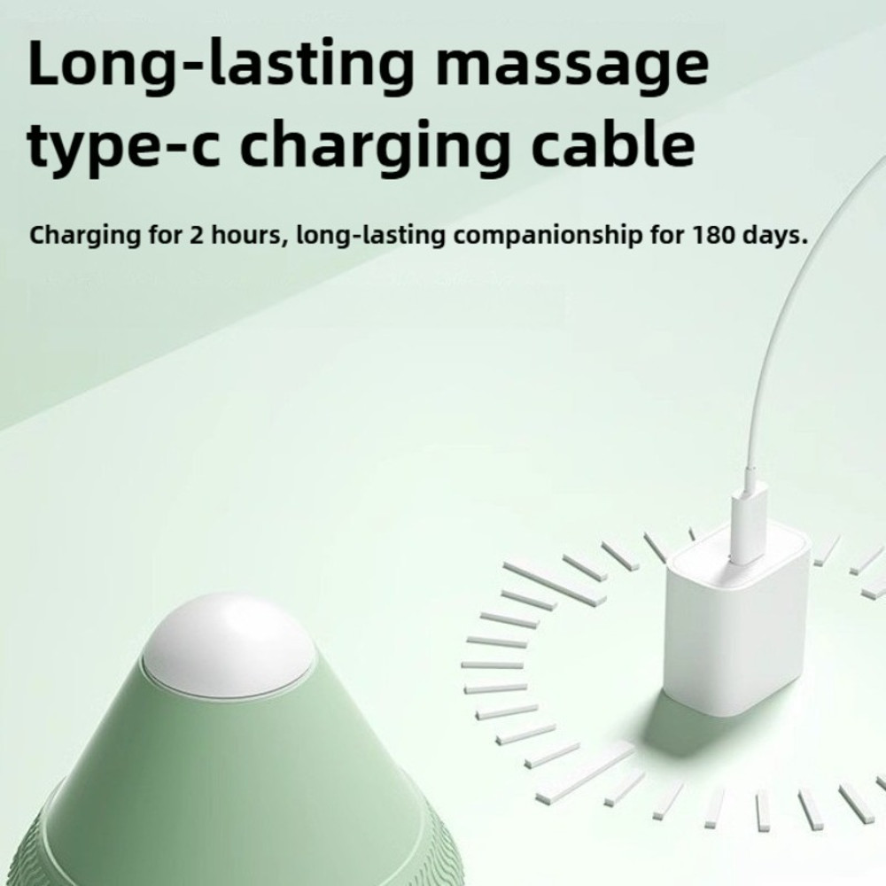 Vibrating Massage Ball, Silicone Massager Ball USB Rechargeable, Fitness Muscle Relaxation Massager for Back Pain Relief