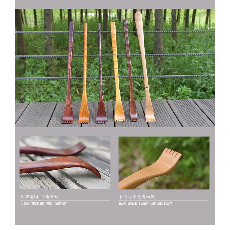 Back Scratching Rake Household Wooden, Long Handle Wooden Back Scratcher Massager, Body Massage Health Products