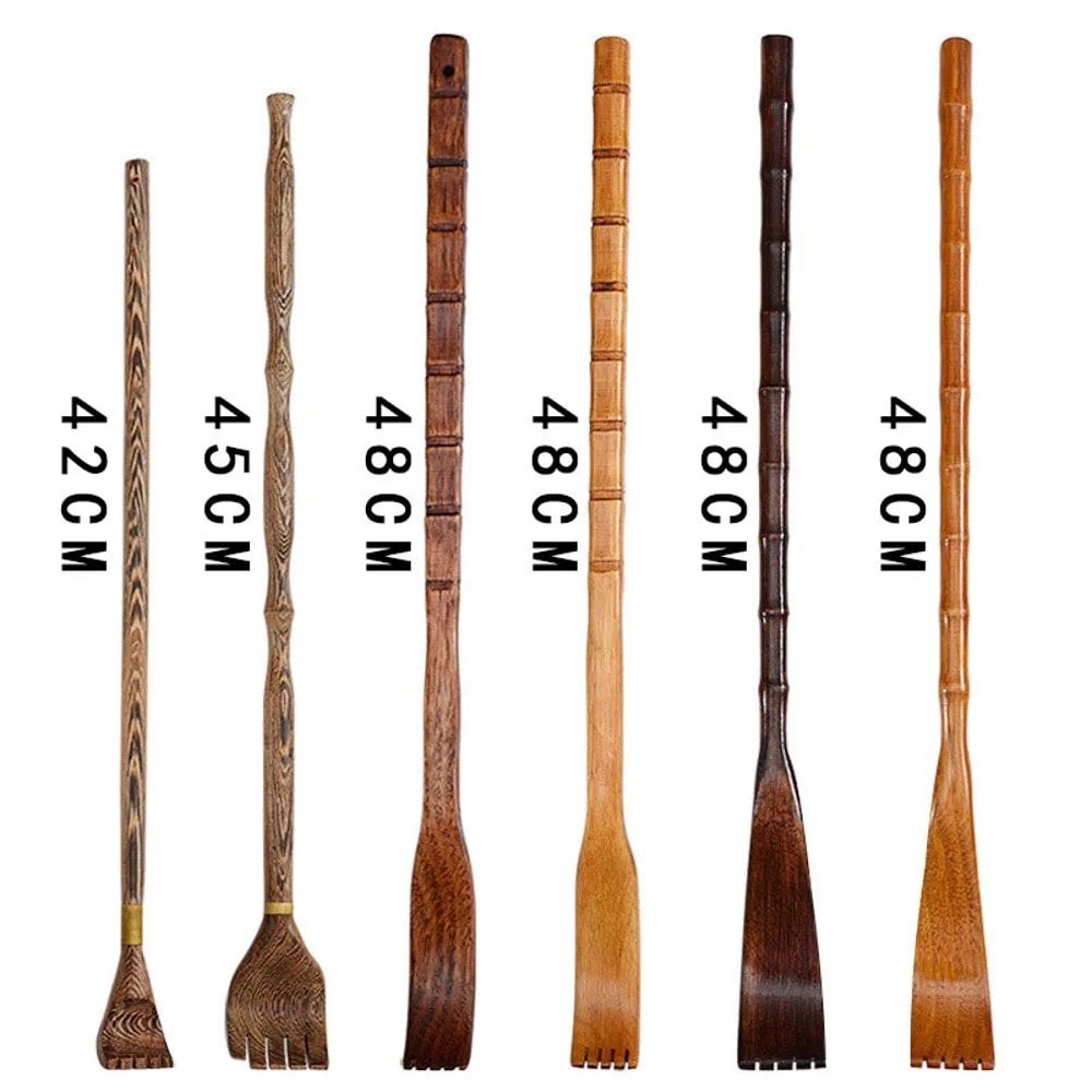 Back Scratching Rake Household Wooden, Long Handle Wooden Back Scratcher Massager, Body Massage Health Products