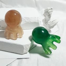 meridian scraping scalp massage resin octopus comb, head massager for spa, acupuncture therapy relaxation tool