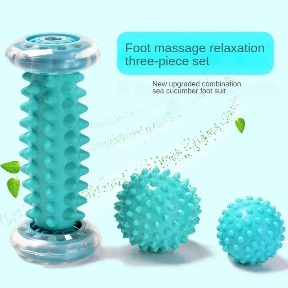 Massage Ball Set, Foot Roller, Deep Tissue Pain Relief, Plantar Fasciitis Support, Back Leg Hand Massage