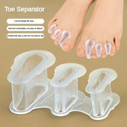 bunion corrector silicone toe separator, hammer gel thumb foot care pads, overlap hallux valgus orthosis clip splitter