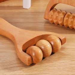acupoint foot massager, mini wooden roller massager, neck shoulder leg hand massage tool, relaxation and muscle
