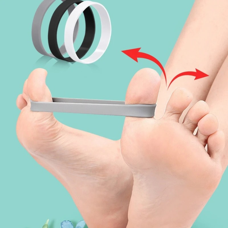 Toe Separator, Thumb Elastic Band, Silicone Tensile Tape, Hallux Valgus Corrective Training Belt, Foot Care Tool