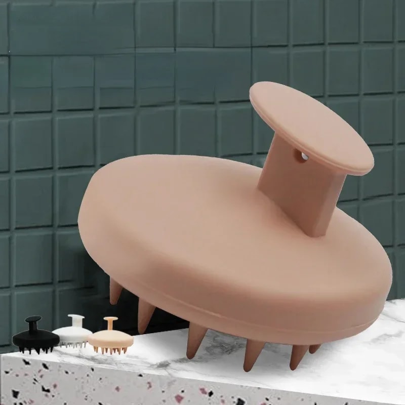 Comb Spa Head Massage Brush, Silicone Scalp and Body Massager, Flexible Hair Brush for Wet and Dry Use