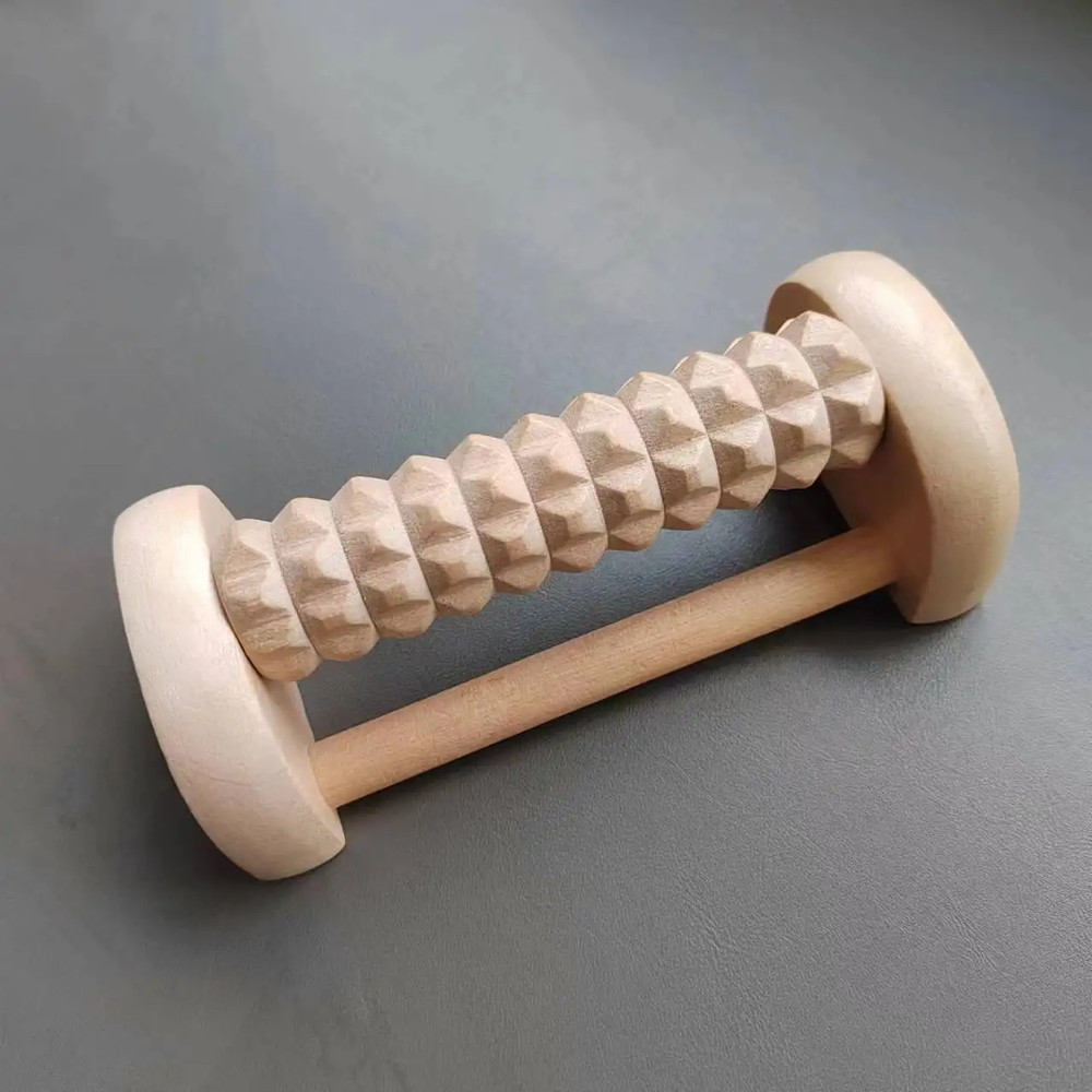 Solid Wood Foot And Leg Massager Foot Sole Roller Type Acupoint Ball For Plantar Fasciitis Portable 4