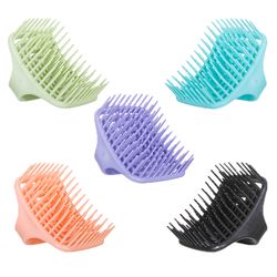 silicone scalp shampoo brush, soft head massage comb, bath hair cleaning brush for salon, beauty, health & barber care