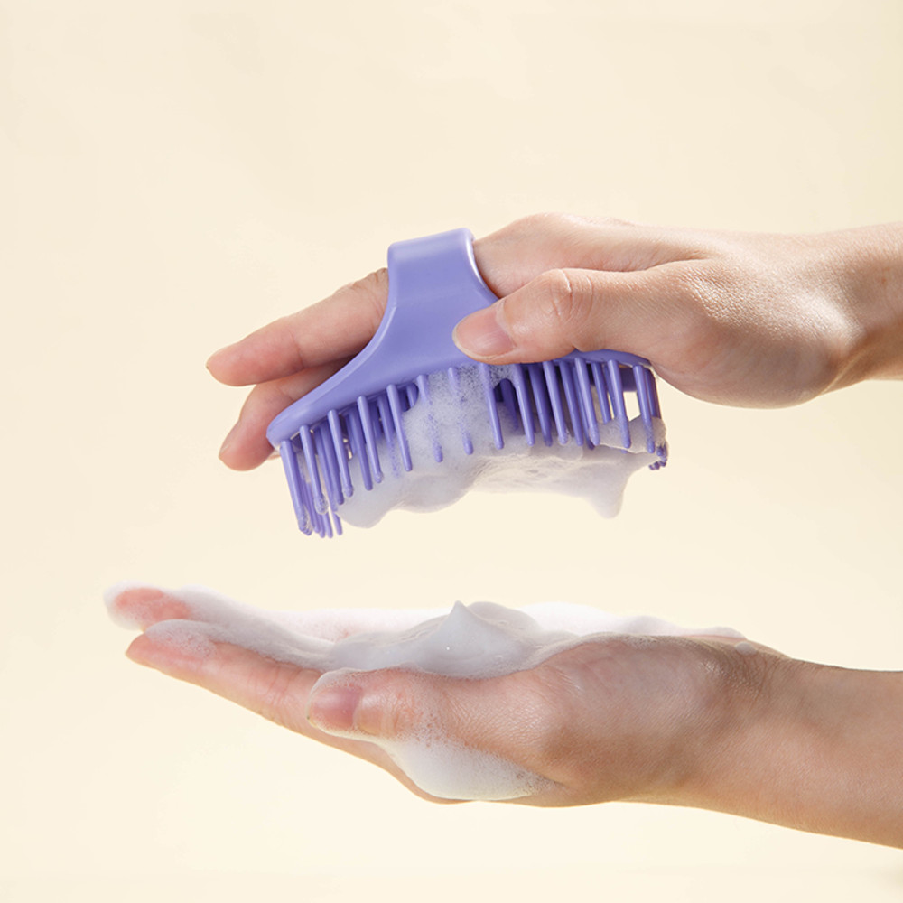 Silicone Scalp Shampoo Brush Soft Head Massage Comb Bath Hair Cleaning Brush For Salon Beauty Healt 3