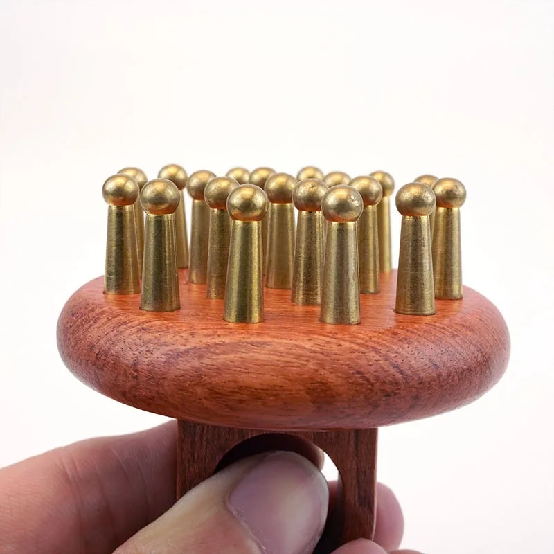 Sandalwood Meridians Fine Tooth Comb, Head Meridians Massage Comb, Guasha Scalp Massage Brush, Relax Body Massager