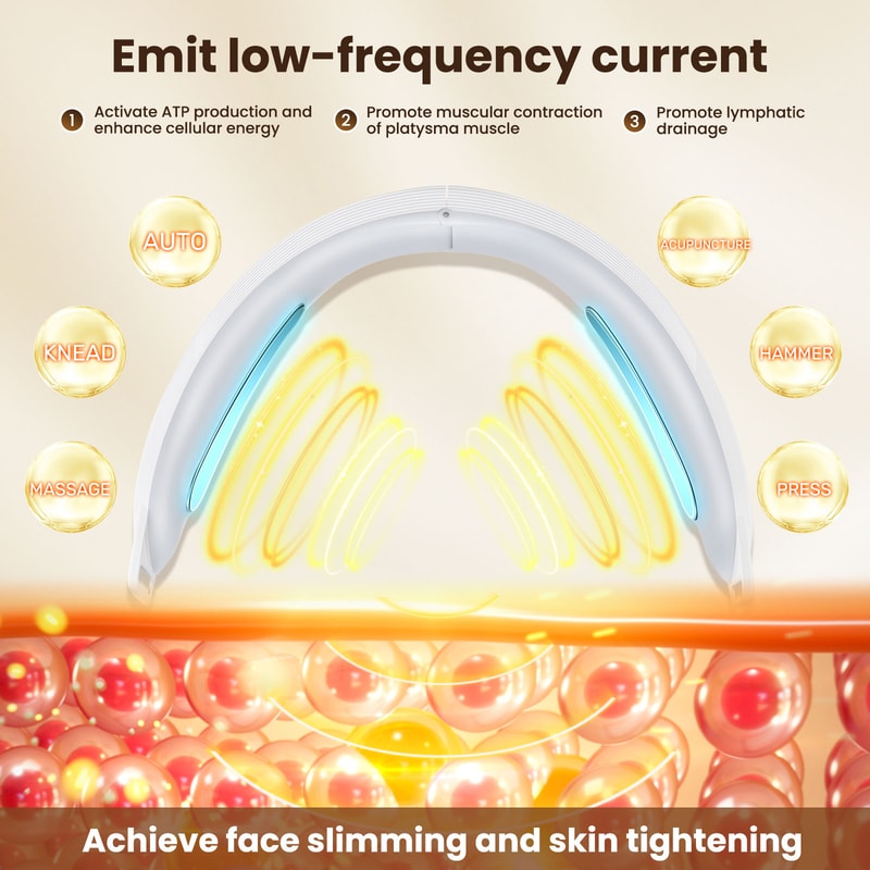 Facial Lifting Massager Electric V Face Slimming Device 6 Modes 8 Intensity Levels EMS Micro Curren 1