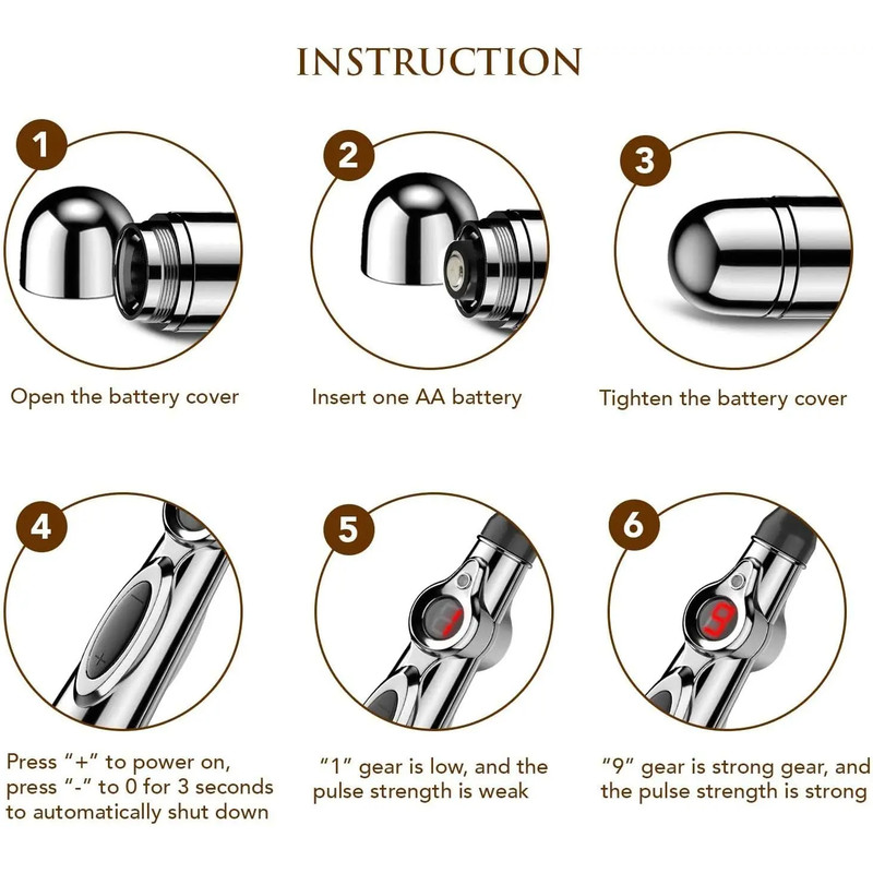 Pain Relief Therapy Power Pen Electronic Acupuncture Meridian Press Pen Multi Function Energy Massa 2