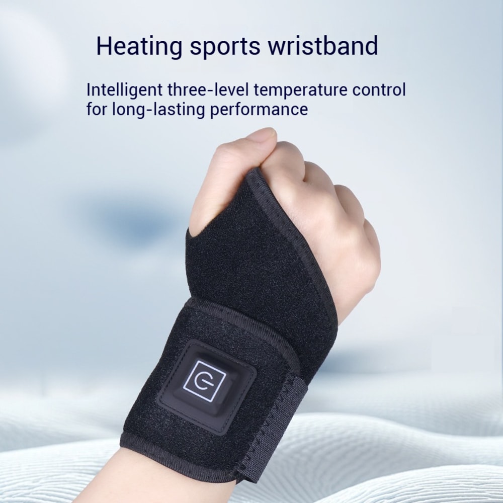 Adjustable Breathable Wrist Support Electrically Heated Brace Black Strap Hand Joint Protection For 5