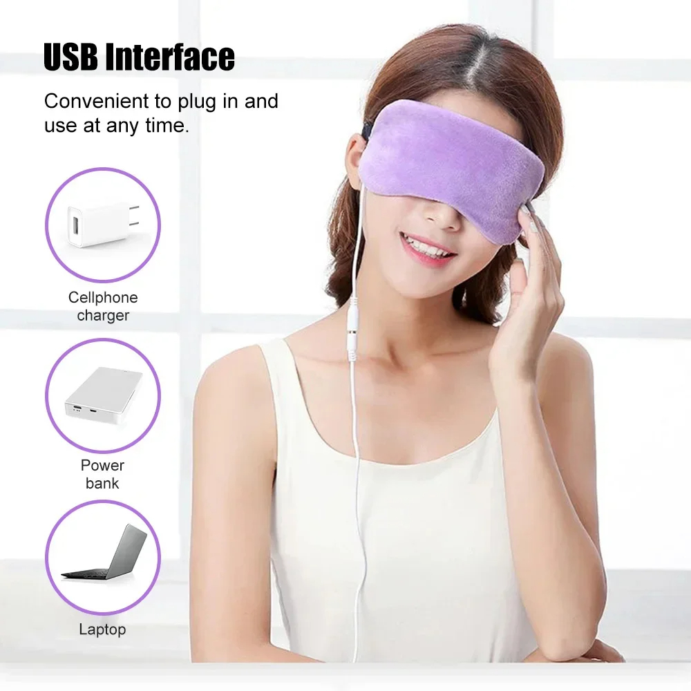 Warm Compress USB Heated Eye Mask Dark Circles Puffiness Relief Eye Mask For Dry Eyes And Better S 3
