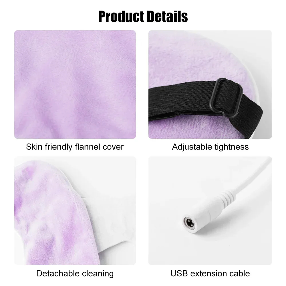 Warm Compress USB Heated Eye Mask Dark Circles Puffiness Relief Eye Mask For Dry Eyes And Better S 5