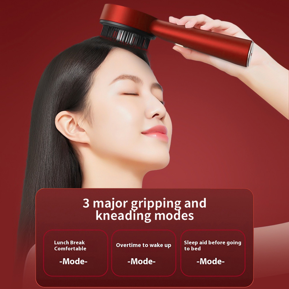 Red Light Therapy Hair Growth Massage Scalp Brush Electric Vibration Massage Comb Anti Hair Loss Li 4