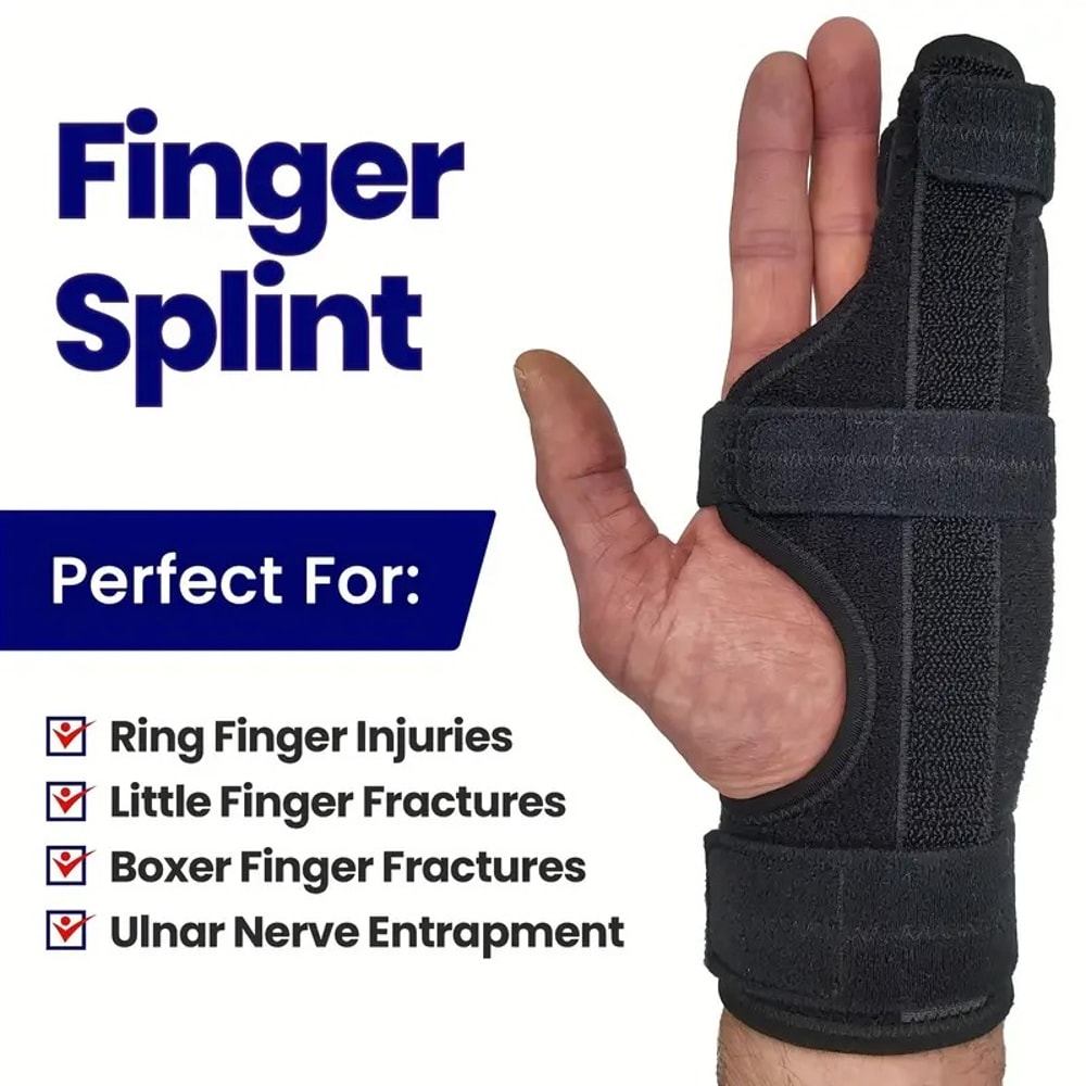 Adjustable Hand Brace Boxer Finger Splint Right Or Left Support For Pinky Ring Middle Metacarpals K 1