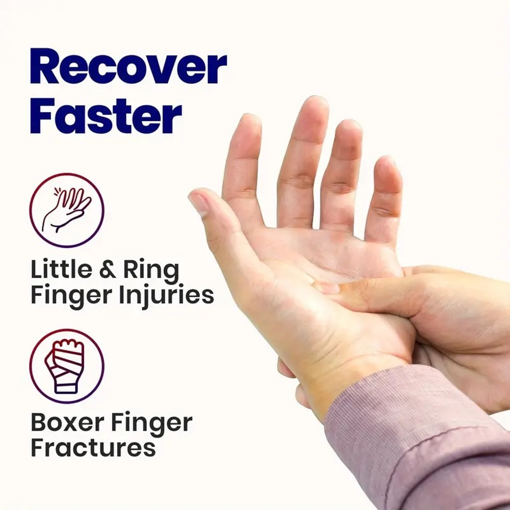 Adjustable Hand Brace Boxer Finger Splint Right Or Left Support For Pinky Ring Middle Metacarpals K 4