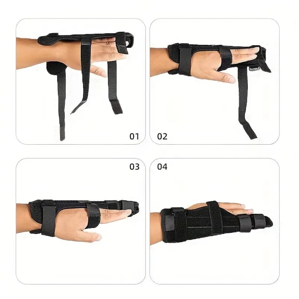 Adjustable Hand Brace Boxer Finger Splint Right Or Left Support For Pinky Ring Middle Metacarpals K 5